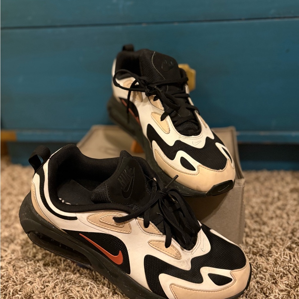 Nike Air Max 200 Black and Cream Sneakers custom color Design